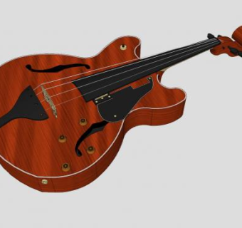 大提琴乐器SU模型下载_sketchup草图大师SKP模型