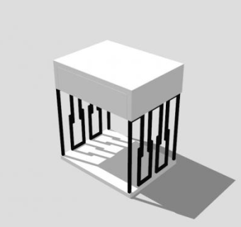 中式床头柜下载_sketchup草图大师SKP模型