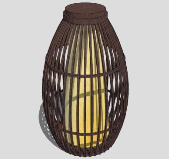 新中式景观灯SU模型下载_sketchup草图大师SKP模型