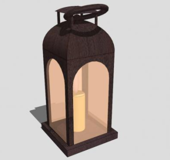 新中式古典景观灯SU模型下载_sketchup草图大师SKP模型