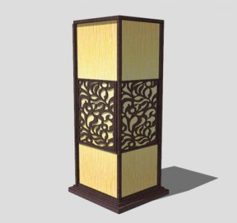 新中式创意景观灯具SU模型下载_sketchup草图大师SKP模型