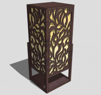 新中式古典景观灯具SU模型下载_sketchup草图大师SKP模型
