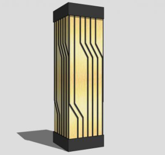 中式古风景观灯具SU模型下载_sketchup草图大师SKP模型