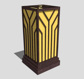 中式创意古风景景观灯具sketchup模型下载_sketchup草图大师SKP模型