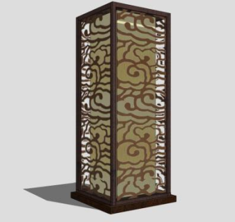 古典中式景观灯具SU模型下载_sketchup草图大师SKP模型
