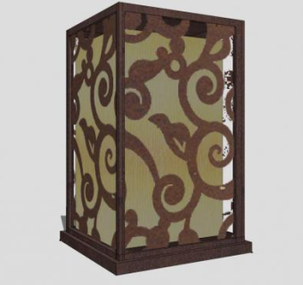 古典创意中式景观灯具SU模型下载_sketchup草图大师SKP模型