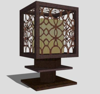 古典中式景观灯灯具sketchup模型下载_sketchup草图大师SKP模型