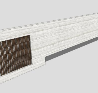 现代创意设计景墙SU模型下载_sketchup草图大师SKP模型