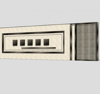 中式仿古风格景墙SU模型下载_sketchup草图大师SKP模型
