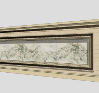 中国风景墙设计sketchup模型下载_sketchup草图大师SKP模型