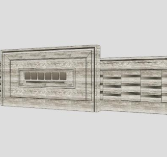 中式古典景墙SU模型下载_sketchup草图大师SKP模型