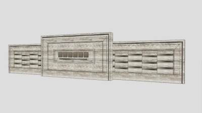 中式古典景墙SU模型下载_sketchup草图大师SKP模型