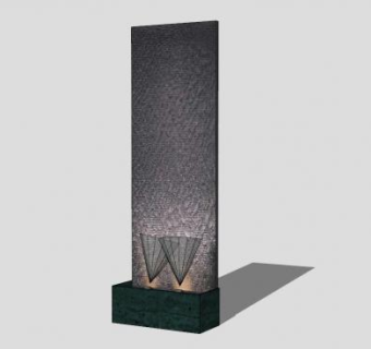 中国风现代景墙sketchup模型下载_sketchup草图大师SKP模型