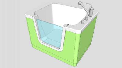 婴儿游泳馆游泳池SU模型下载_sketchup草图大师SKP模型