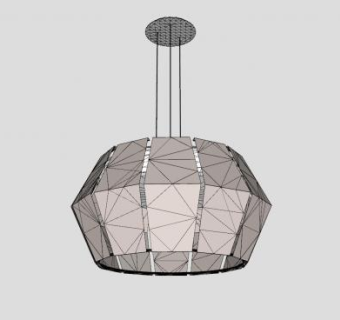 多面体吊灯SU模型下载_sketchup草图大师SKP模型