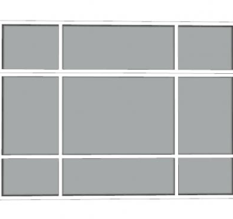 客厅落地窗SU模型下载_sketchup草图大师SKP模型