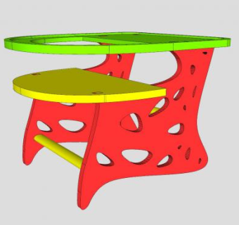 儿童座椅坐凳SU模型下载_sketchup草图大师SKP模型