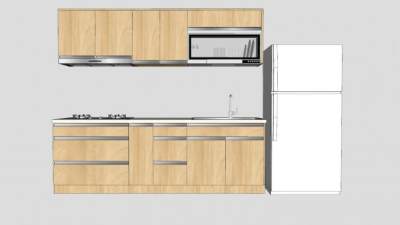 现代厨房橱柜系列SU模型下载_sketchup草图大师SKP模型