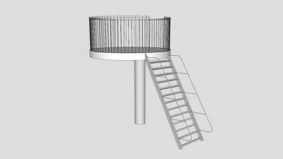 室内儿童爬梯台SU模型下载_sketchup草图大师SKP模型