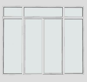 简单玻璃门推拉门SU模型下载_sketchup草图大师SKP模型