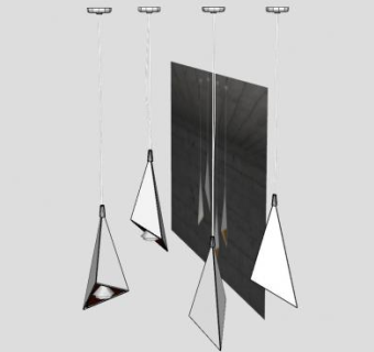 小型装饰吊灯SU模型下载_sketchup草图大师SKP模型