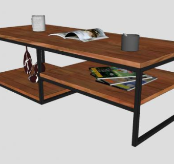 现代茶几桌子SU模型下载_sketchup草图大师SKP模型