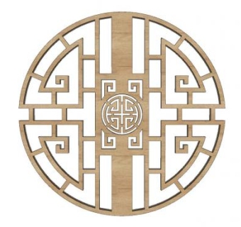 中式窗花装饰品SU模型下载_sketchup草图大师SKP模型