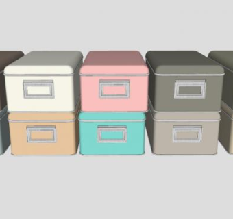 置物盒收纳箱SU模型下载_sketchup草图大师SKP模型
