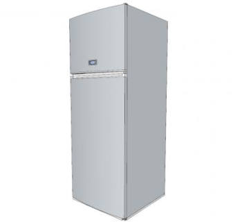 单门冰箱电冰箱SU模型下载_sketchup草图大师SKP模型