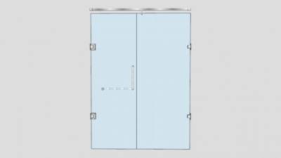 淋浴玻璃隔断SU模型下载_sketchup草图大师SKP模型