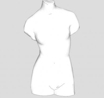 半身雕塑工艺品摆件SU模型下载_sketchup草图大师SKP模型