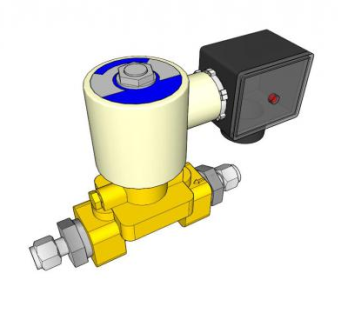进口电磁阀SU模型_su模型下载 草图大师模型_SKP模型