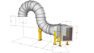抽油烟机的排烟筒SU模型下载_sketchup草图大师SKP模型