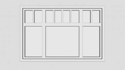 密封的玻璃窗窗户SU模型下载_sketchup草图大师SKP模型