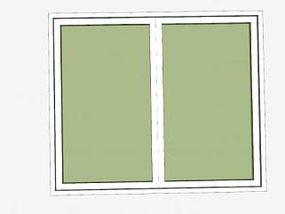 青色玻璃窗SU模型下载_sketchup草图大师SKP模型