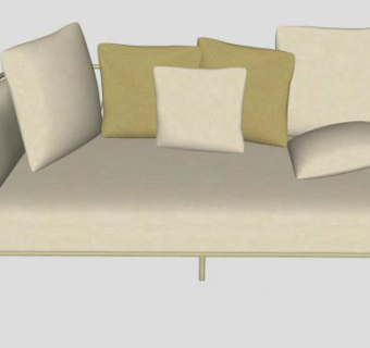 铁架沙发现代家具SU模型下载_sketchup草图大师SKP模型