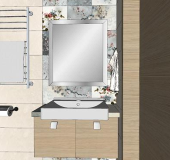 淋浴隔断卫浴室SU模型下载_sketchup草图大师SKP模型