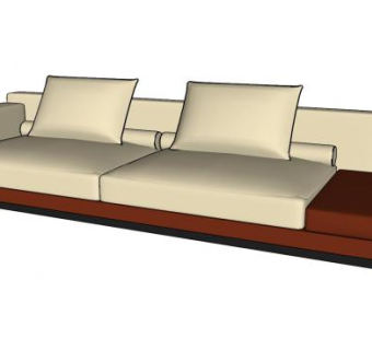 两用沙发家具SU模型下载_sketchup草图大师SKP模型