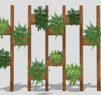 绿植架SU模型下载_sketchup草图大师SKP模型