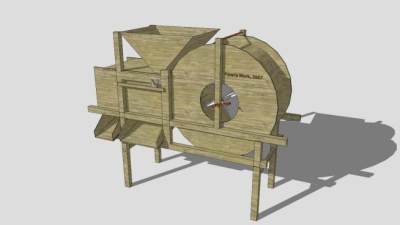 打谷机SU模型_su模型下载 草图大师模型_SKP模型