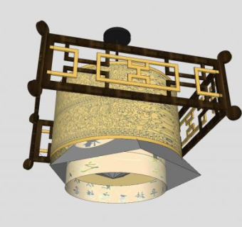 中式吊灯灯具SU模型下载_sketchup草图大师SKP模型