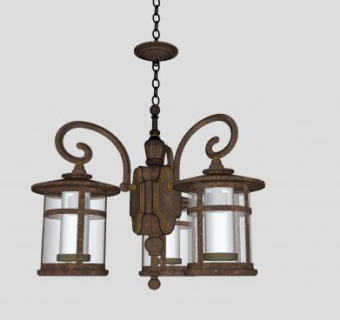 欧式古典风格吊灯SU模型下载_sketchup草图大师SKP模型