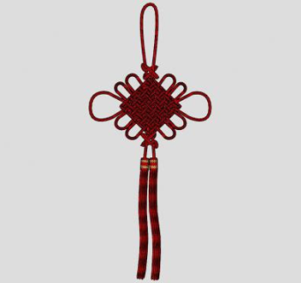 中国结墙饰挂饰SU模型下载_sketchup草图大师SKP模型