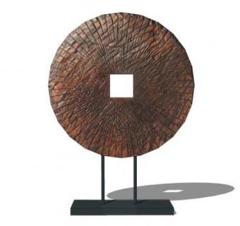 铜钱工艺品SU模型下载_sketchup草图大师SKP模型