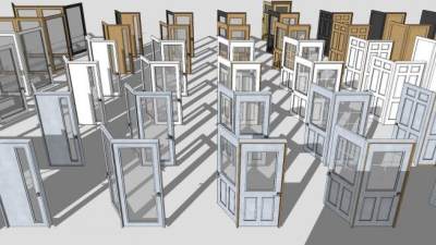 窗门集合SU模型下载_sketchup草图大师SKP模型