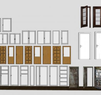窗门集合系列SU模型下载_sketchup草图大师SKP模型