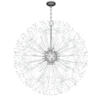 蒲公英形状的吊灯SU模型下载_sketchup草图大师SKP模型