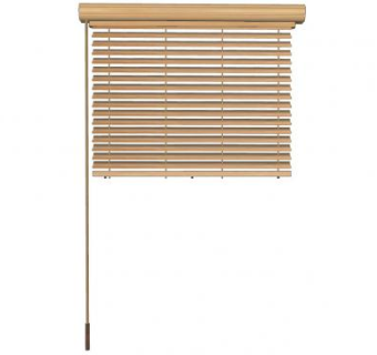 木质手拉百叶窗窗帘SU模型下载_sketchup草图大师SKP模型