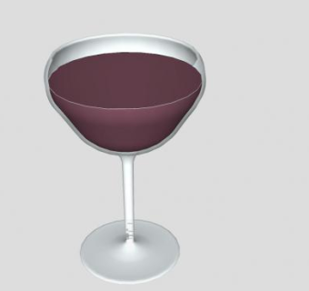 高脚杯酒水SU模型下载_sketchup草图大师SKP模型