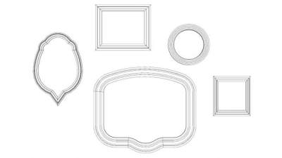 照片墙相框SU模型下载_sketchup草图大师SKP模型